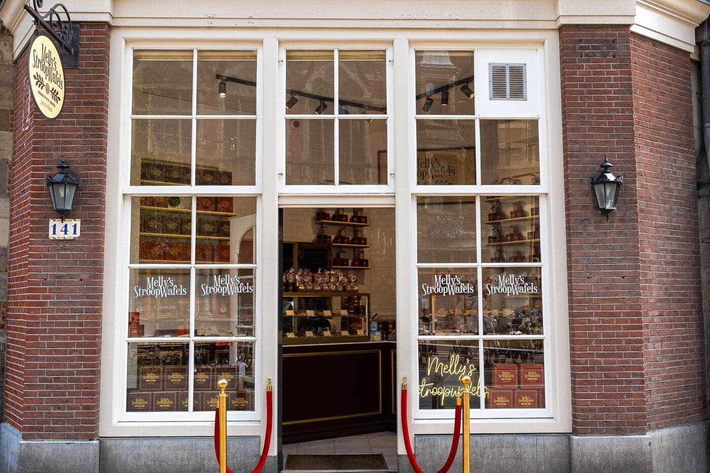 The Melly's Stroopwafels shopfront in central Amsterdam