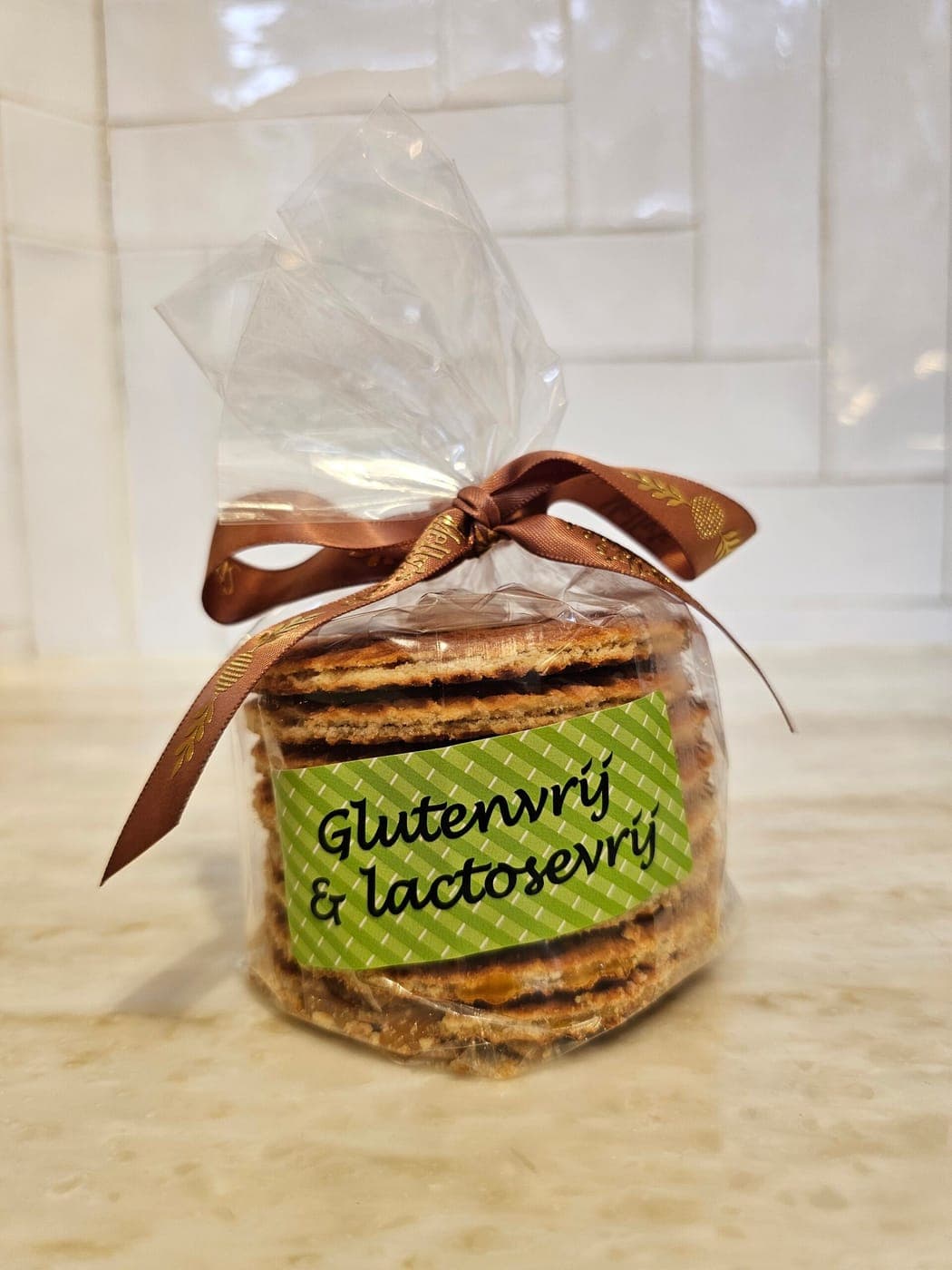 A pack of Melly's gluten-free stroopwafels