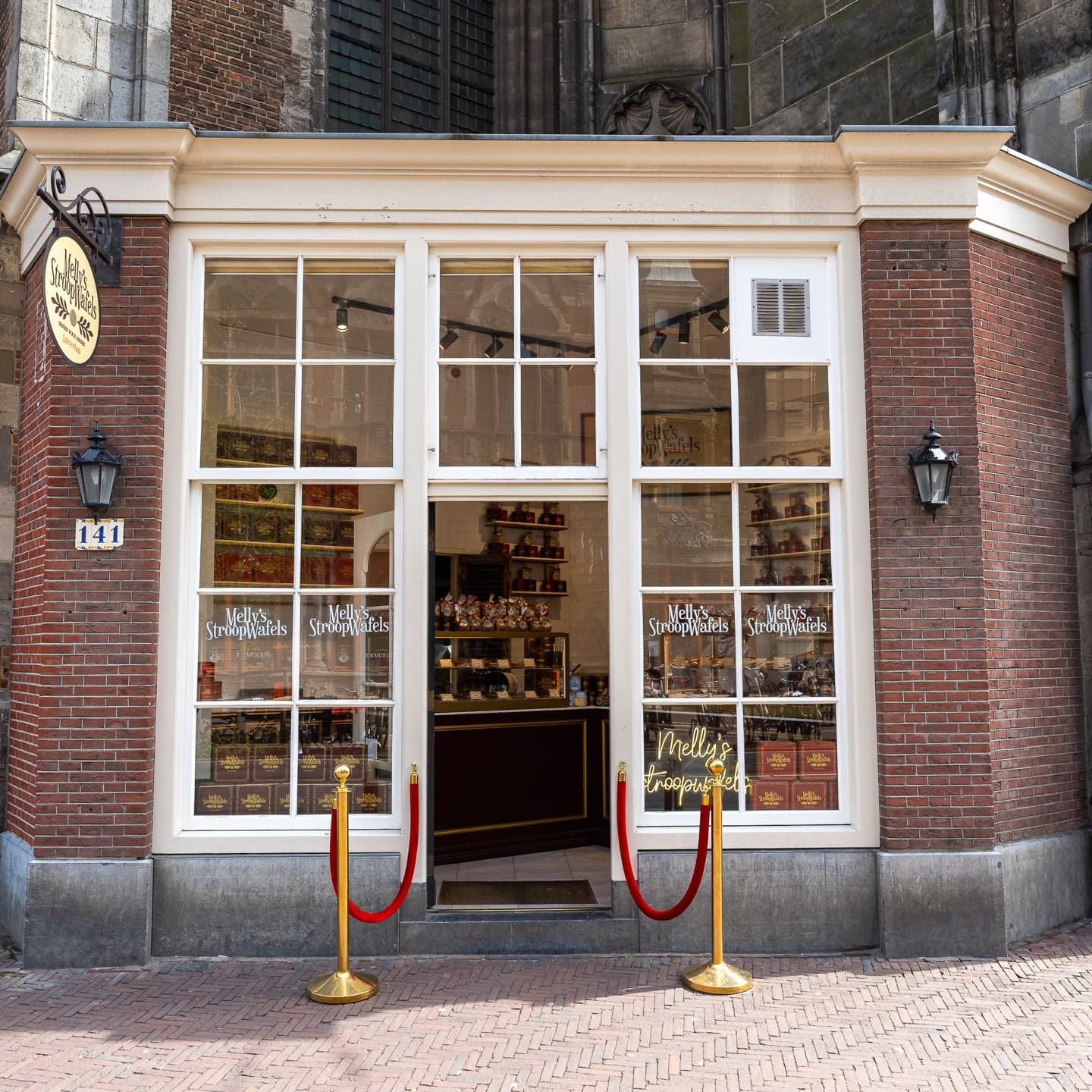 Fresh stroopwafels at Melly's shop in the centre of Amsterdam